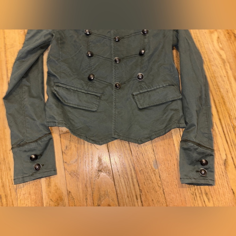 American Rag Cie Olive Jean Button Up Jacket - XXS - Picture 8 of 16